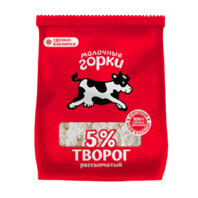 Творог «Мо­лоч­ные горки» 5% рассыпчатый