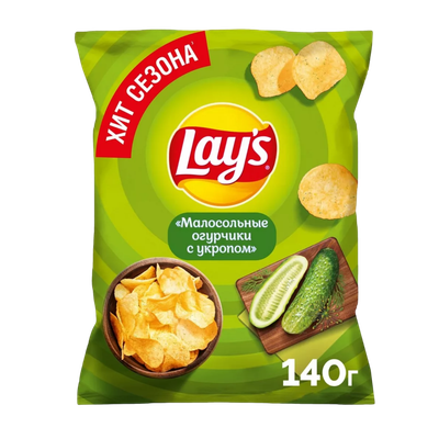 Чипсы «Lay's» молосольные огурчики-укроп