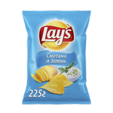 Чипсы «Lay's» со вкусом сметаны и зелени