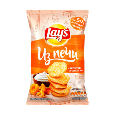 Чипсы «Lay's из печи» со вкусом лисички в сметане
