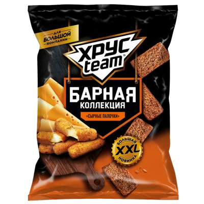 Сухарики «Хрусteam» сырные палочки