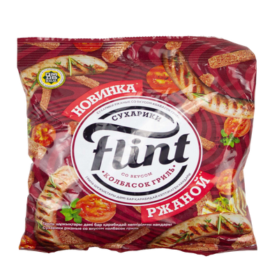 Сухарики «Flint» колбаски гриль