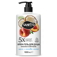 Гель-крем для душа «Sanfito» персик-кокосовое молочко - Мир Продуктов №3