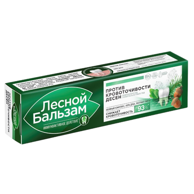 Зубная паста «Лесной бальзам» иммуноактивное действие