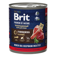 Кон­сер­вы для собак «Brit» говядина-сердце - Зооточка