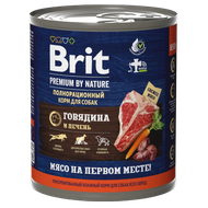 Кон­сер­вы для собак «Brit» говядина-печень - Зооточка