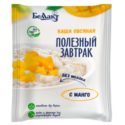 Каша овсяная «Беллакт» манго