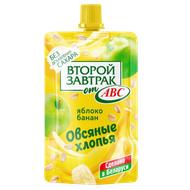 Десерт фруктовый «Второй завтрак» яблоко-банан-овсяные хлопья - Мир Продуктов №3