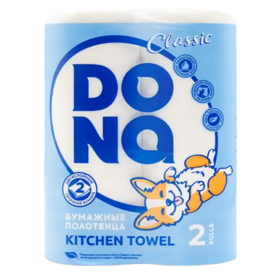 Полотенца бумажные «DONA» двухслойные