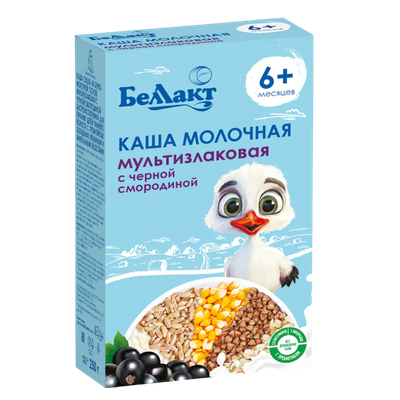 Каша мультизлаковая «Беллакт» с черной смородиной с 6 месяцев