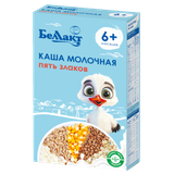 Каша молочная «Беллакт» пять злаков с 6 месяцев