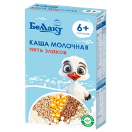 Каша молочная «Беллакт» пять злаков с 6 месяцев - Мир Продуктов №4