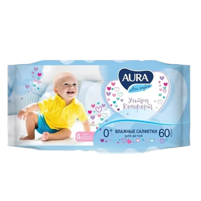 Салфетки влажные «AURA» для детей