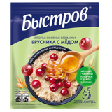 Хлопья овсяные «Быстров» брусника с медом