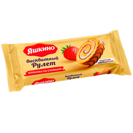 Рулет бисквитный «Яшкино» клубника со сливками - Мир Продуктов №4