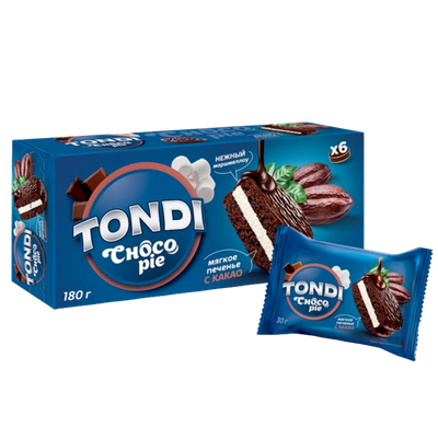 Печенье «Tondi Choko Рie» какао