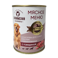 Консервы для собак «Мясное меню» с говядиной - Мир Продуктов №3