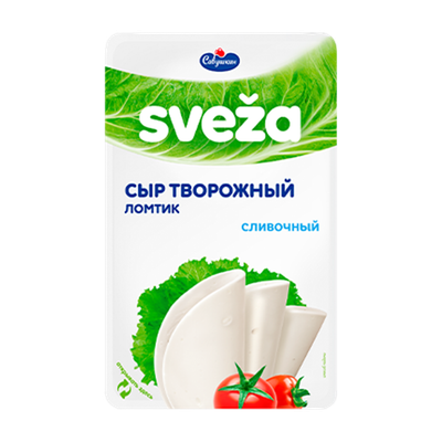Сыр творожный ломтик «Sveza» 60% сливочный