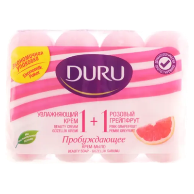Мыло туалетное «Duru» увлажняющий крем+розовый грейпфрут