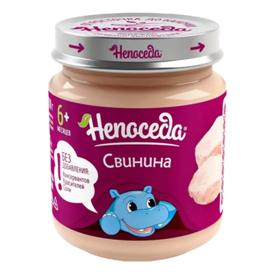 Пюре «Непоседа» из свинины с 6 месяцев