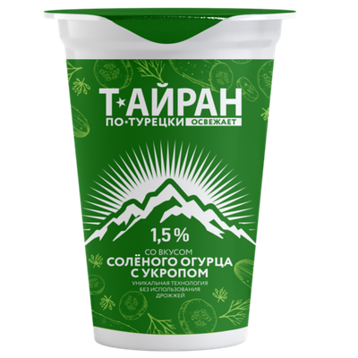 Напиток «Тайран по-турецки» 1,5% соленый огурец-укроп