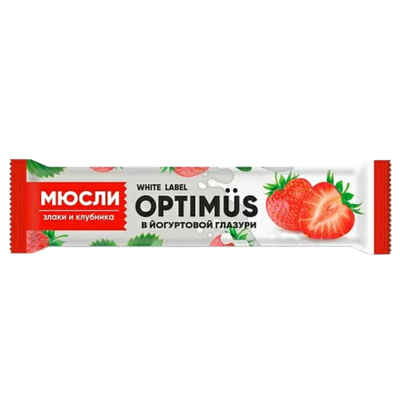 Батончик «Optimus» злаки-клубника в йогуртовой глазури