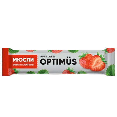 Батончик «Optimus» злаки-клубника