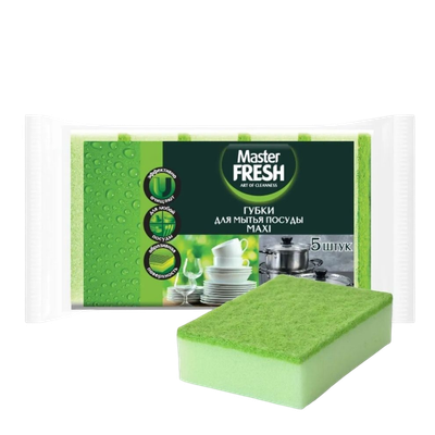 Губки для мятья посуды «Master FRESH» maxi