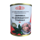 Консервы мясные «Свинина по-домашнему» тушеная