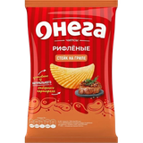 Чипсы рифленые «Онега» стейк на гриле