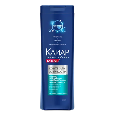 Шампунь-пилинг «Clear men» контроль жироности