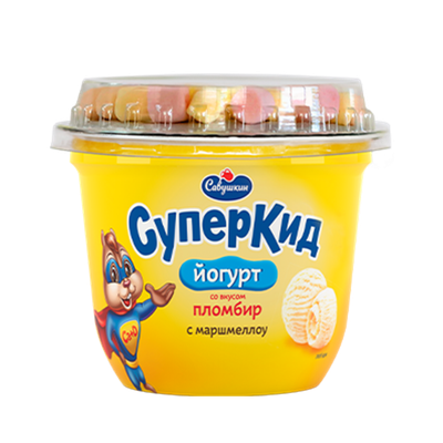 Йогурт «СуперКид» 2% пломбир с маршмеллоу