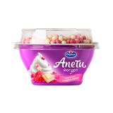 Йогурт «Апети» 5% пломбир с рисовыми шариками и ягодным вкусом