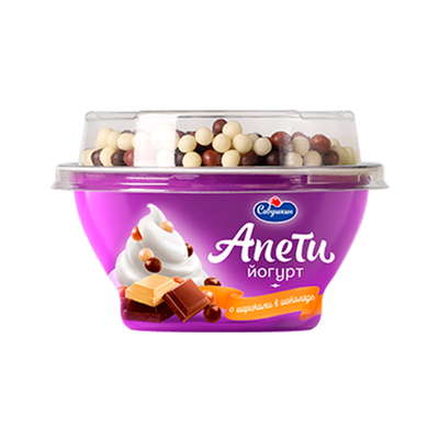 Йогурт «Апети» 5% пломбир со злаковыми шариками