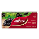 Чай черный «Майский» сочная смородина с мятой 25 пакетиков