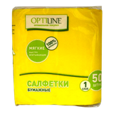 Салфетки бумажные «Optiline» однослойные 50 шт