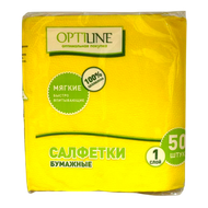 Салфетки бумажные «Optiline» однослойные 50 шт - Мир Продуктов №3