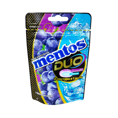 Драже жевательные «Mentos DUO» виноград-лимонад