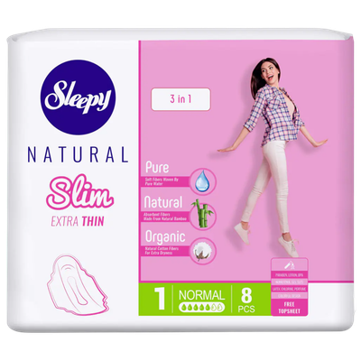 Прокладки гигиенические «Sleepy Natural» Slim Extra Thin 8шт