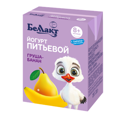 Йогурт питьевой «Беллакт» 2,6% груша-банан
