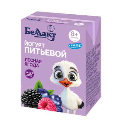 Йогурт питьевой «Беллакт» 2,6% лесная ягода
