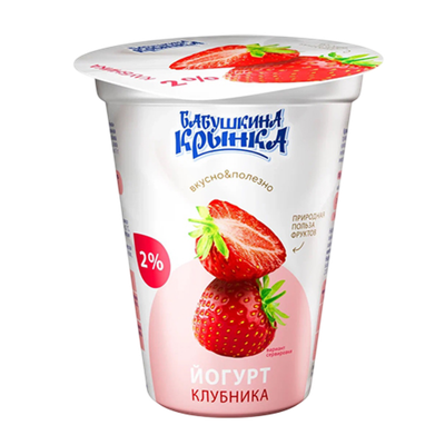 Йогурт «Бабушкина крынка» 2% клубника