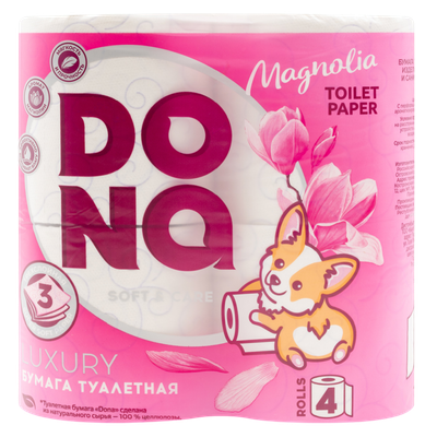 Туалетная бумага «DONA» Magnolia 2-х слойная