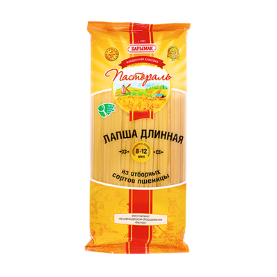 Макаронные изделия «Пастораль» лапша длинная гр.В в/с