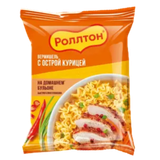 Вермишель быстрого приготовления «Роллтон» острая курица 