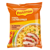 Вермишель быстрого приготовления «Роллтон» острая курица  - Мир Продуктов №3