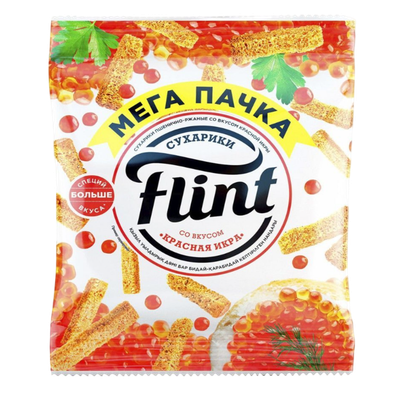 Сухарики пшенично-ржаные «Flint» красная икра