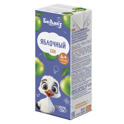 Сок «Беллакт» яблоко с 4 месяцев