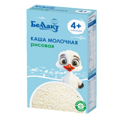 Каша молочная «Беллакт» рисовая с 4 месяцев