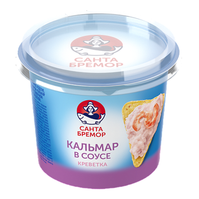 Паста с кальмаром «Санта Бремор» в сливочном соусе с креветкой